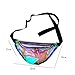 Mily Silver Hologram Fanny Pack Laser Fanny Pack Perfect for Raves and Festivals