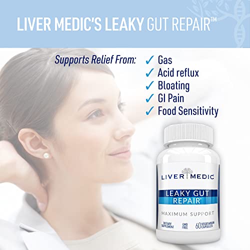Leaky Gut Repair (60 Capsules) Glutamine Capsules w/ Slippery Elm and Marshmallow Root Leaky