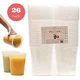 Healthy Packers Premium Deli Cups Food Storage Containers. Freezer, Mircrowave and Dishwasher Safe. 32 oz, 26-pack