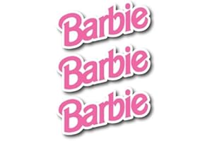 Quality Shop Inc.(Pack of 3) Pink Doll Sticker for Princess Pink Vinyl Classic Pink Doll Waterproof Decal Decal for Cars laptops Mirror Walls Windows Dressing Gift Size 5" X 2.5".