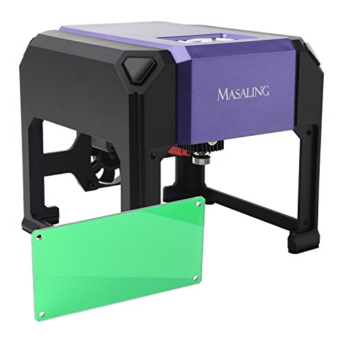 1500mW Laser Engraver, Portable DIY Handicraft Wood Burning Tools Printer with 9.9 Square Inches