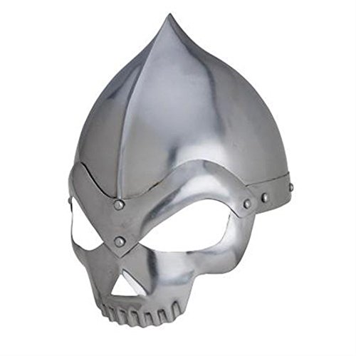 Battle Ready Fully Function Steel Skull Medieval Knights Helmet Adjustable Size LARP Costume