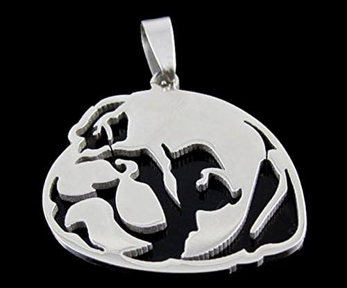 Stainless Steel Pug Puggie Puggy Head Face Silhouette Dog Silhouette Pet Dog Tag Breed Collar Charm Pendant Necklace