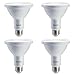 Philips LED Dimmable PAR30L 25-Degree Spot Light Bulb: 750-Lumen, 3000-Kelvin, 8-Watt (75-Watt Equivalent), E26 Base, Bright White, 4-Pack