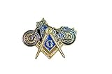 D9773 Masonic Motorcycle Lapel Pin with Square & Compass
