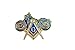 D9773 Masonic Motorcycle Lapel Pin with Square & Compass