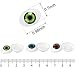 Vollence 3 Pair of 3 Colors Oval Flat Hollow Plastic Eyes Puppet Doll Bear Craft Eyes Eyeballs Mask Making DIY Supplies for Porcelain or Reborn Dolls Stuffed Animal Toys Troll Scary Eyes