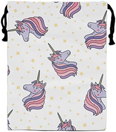 3D Print Funny Colorful Pattern With Unicorn Heads Bag Women Fashion Backpack