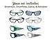 Holiday Specs Plastic 3D GLASSES- 4pk Holographic glasses, Look through Glasses at your Holiday Lights and see Snowmen, Snowflakes, Santa, or Reindeer Appear before your Eyes!thumb 3