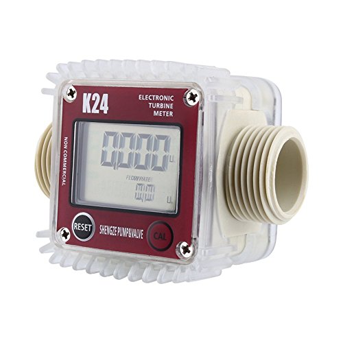 K24 LCD Turbine Digital Diesel Fuel Flow Meter Anticorrosion for