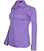 Iron Puppy Womens Long Sleeve Skinny Button Down Collared Shirts with Stretch