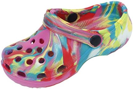 New Toddler's Pink Tie Dye Garden Shoes Clog Sandals Size 9