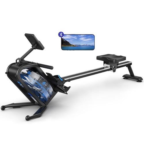 Photo 1 of MERACH Water Rowing Machine, 45° Incline Enhanced Resistance, 15L Large Water Tank Rower Machine, Backlit Large Screen Monitor, Comes with an Electric Water Pump, Maximum Weight Capacity 350 lbs
