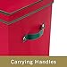 Wrapping Paper Storage Box - Holds 20 Rolls of Gift Wrap - Upright Container with Dividers - For Holiday and Christmas Wrap by Elf Stor (Red)