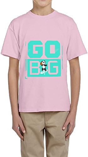 Dude Perfect Go Big Panda Youth Comfort Short O-neck Shirt Pink