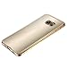 Samsung Galaxy S7 Edge Case ,Creazy Crystal Rubber Back Plating TPU Soft Case Cover (Gold)