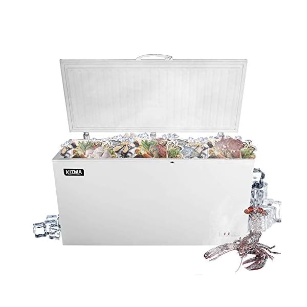 KITMA Commercial Top Chest Freezer 9.6 Cu. Ft. Deep Ice Cream Freezer