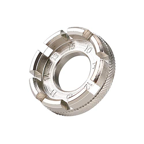 Potelin Premium Quality Bicycle Spoke Wrench Cycling Pocket Tools 6 in One Durable Bike Rim Correct Kit - Silver + Blue