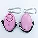 Light Pink Mini Loud Personal Staff Panic Rape Attack Safety Security Keyring Keychain Alarm with Torch 140DB