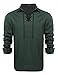 Coofandy Mens Scottish White Jacobite Ghillie Kilt Shirt (XXL, Deep Green)
