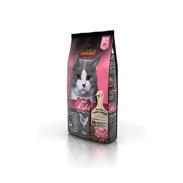 Leonardo, croccantini Adult Light, per gatti, sacco da 7,5 kg [etichetta in lingua italiana non garantita]