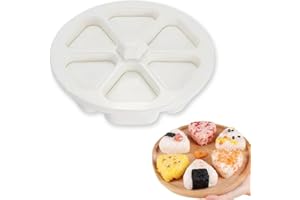 Quhoxdye 6 in 1 Onigiri Mold Triangle Sushi Maker - DIY Onigiri Case for Making 6 Triangular Sushi Quickly and Easily Once Qu