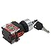 mxuteuk 1 NO 1 NC 2 Position Rotary Switch Selector Select Switch 22mm Latching with Key 660V 10A LA36A-11Y/21