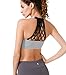 Queenie Ke Women's Medium Support Hand-Knited Nest Back Sport Fast Lane Bra Size M Color Grey Melange