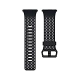 Fitbit Ionic Perforated Leather Accessory Band, Midnight Blue, Large