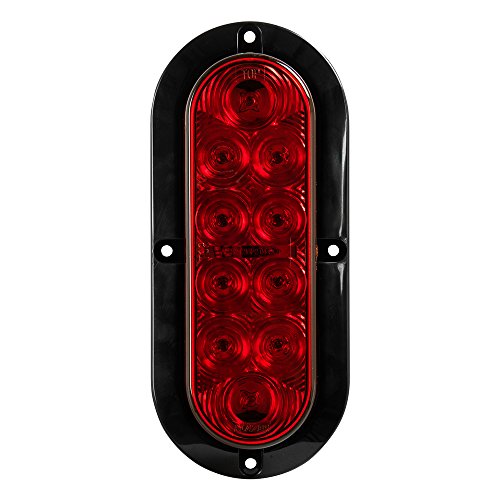 Blazer C562RTM LED 6-Inch Oval Stop / Tail / Turn / Park Red Light - Clear