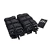 Loglife Tactical Magazine Pouch Holds Holster Double Pistol Mag Pouch Stacker M4/M16 Open Top 1000d with Bungee System (BK)
