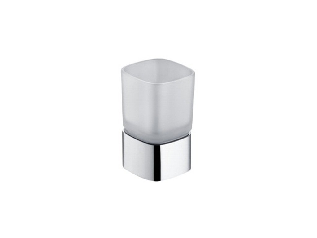 Keuco Elegance 11650019001 Chrome and Frosted Crystal Glass Tumbler Holder (Table Model)