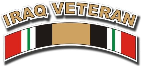 Military Decals Iraq Veteran Ribbon Decal Sticker 5"