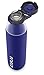 ZULU Studio Glass Water Bottle with Silicone Sleeve, Violet Ice, 26oz