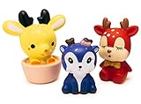 Super Slow Rising Squishies Pack. Squishy Jumbo Deer Set of 3. Large Soft Scented Cute Kawaii, Colorful Animal Stress Relief Toy for Kids and Adults. Amazing Squeeze Toys