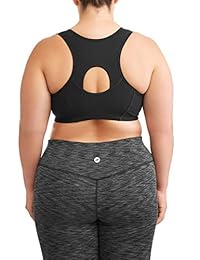 Athletic Works Sujetador deportivo con cremallera frontal para dama