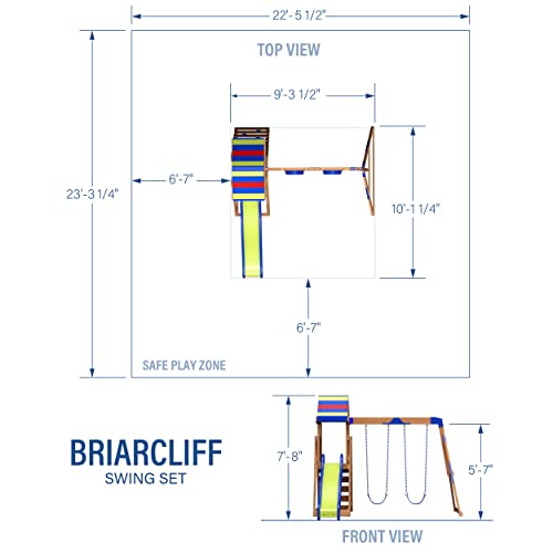Backyard Discovery Briarcliff All Cedar Wooden Swing Set with Wave