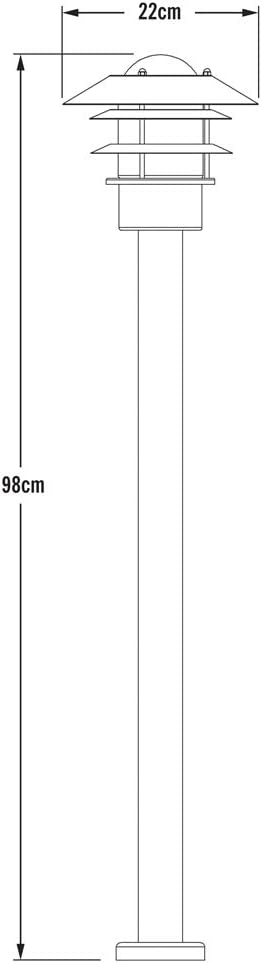 Konstsmide 7311-750 Modena Pathway Outdoor Light / 1 x 60 W E27 Max Bollard / Clear Glass Globe / Aluminium / IP23 / Matt Black - Image 4