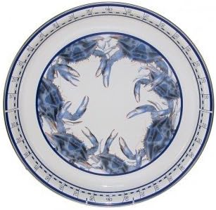 Golden Rabbit Enamelware, Blue Crab Large Tray, 20" Large Tray, 3 Inches Deep