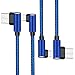 New Elbow Type C Cable 2-Pack 10ft Blue Black, Double 90 Degree and Double-Faced USB C Cable Fast Charger Data Sync for Samsung Galaxy Note 20 Ultra 20 10 9 S20+ 20 20+ S10 S9 S8 Plus, Google Pixel