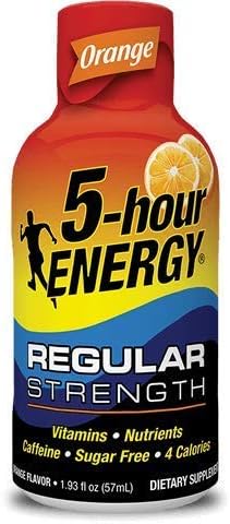 Amazon Com 5 Hour Energy Shot Regular Strength Orange 1 93 Ounce 24 Count Health Personal Care