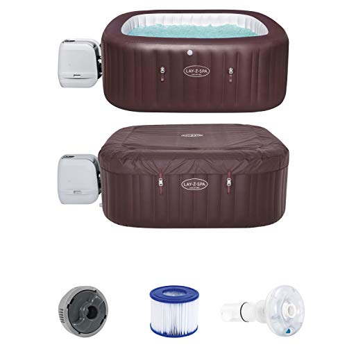 Bestway LAY-Z-SPA Maldives HydroJet Pro™ Whirlpool, 201 x 201 x 80 cm, 5-7 Personen, eckig, braun – Bild 5