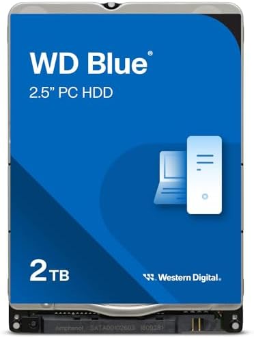 Western Digital 2TB WD Blue Mobile Hard Drive HDD 5400 RPM, SATA