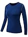 Neleus Women's 3 Pack Dry Fit Athletic Compression Long Sleeve T Shirt,Black,Grey,Blue,X-Large