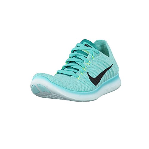 Womens Nike Free RN Flyknit HYPER TURQ/BLACK-VOLT-RIO TEAL 10.0