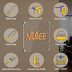 NIUBEE Acrylic Sheet 12x24 Inches(2 Pieces)，1/8