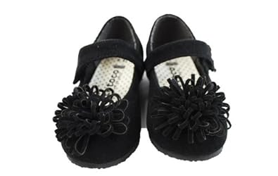 Amazon レトコ Letocoキッズ スウエード調 花モチーフ付ワン