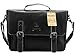 Berchirly Vintage Office 13.3Inch Laptop Briefcase Men Shoulder Business Messenger Bags Tote Black