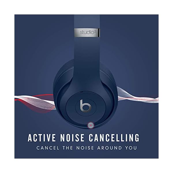 Beats-Studio3-Wireless-Noise-Cancelling-Over-Ear-Headphones-Apple-W1-Headphone-Chip-Class-1-Bluetooth-Active-Noise-Cancelling-22-Hours-Of-Listening-Time-Built-in-Microphone-Blue Beats Studio3 Wireless Noise Cancelling Over-Ear Headphones - Apple W1 Headphone Chip, Class 1 Bluetooth, Active Noise…