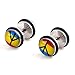 Yantu Hot 48pcs Plugs Ear Studs Mixed Styles Fake Cheater Ear Plugs Body Piercing